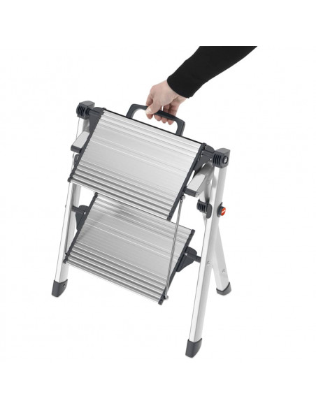 Hailo Scaletta a 2 Gradini Mini Comfort 45 cm Alluminio 4310-100