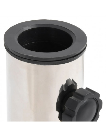 Base per Ombrellone per Palo da Ø38/48 mm Argento Acciaio Inox