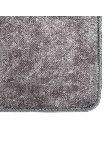 Tappeto Lavabile 160x230 cm Grigio Antiscivolo