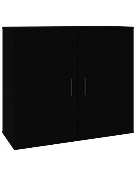 Credenze 3 pz Nere in Legno Multistrato