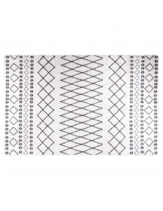 Tappeto Lavabile 160x230 cm Nero e Bianco Antiscivolo