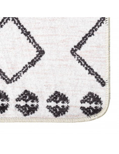 Tappeto Lavabile 160x230 cm Nero e Bianco Antiscivolo 2