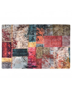 Tappeto Lavabile Patchwork 80x150 cm Multicolore Antiscivolo