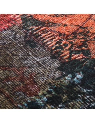 Tappeto Lavabile Patchwork 80x300 cm Multicolore Antiscivolo