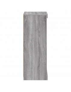 Credenza con Luci LED Grigio Sonoma 41x37x100 cm 2