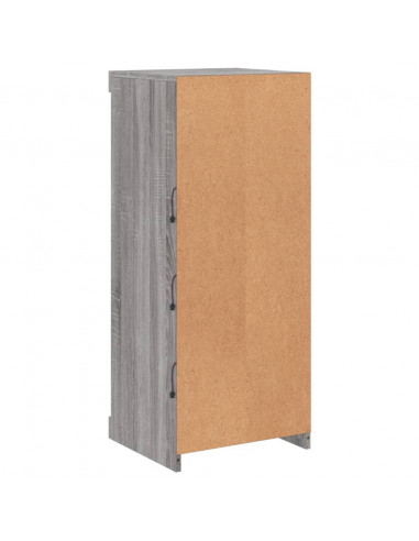 Credenza con Luci LED Grigio Sonoma 41x37x100 cm