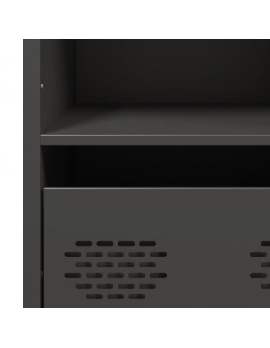 Credenza Nera 101,5x39x103,5 cm in Acciaio