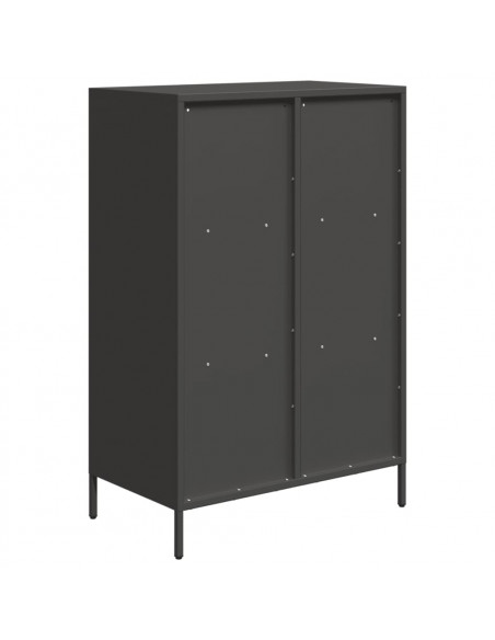 Credenza Nera 68x39x103,5 cm in Acciaio