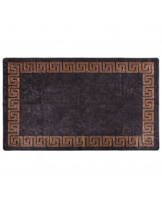 Tappeto Lavabile 120x180 cm Nero e Oro Antiscivolo