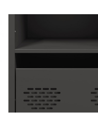 Credenza Nera 68x39x103,5 cm in Acciaio