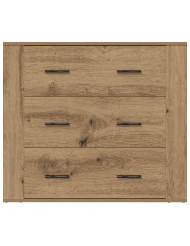 Credenza Rovere Artigianale 80x33x70 cm in Legno Multistrato