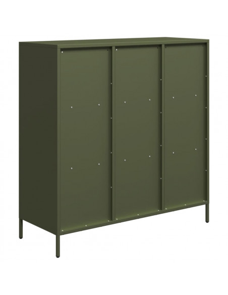 Credenza Verde Oliva 101,5x39x103,5 cm in Acciaio