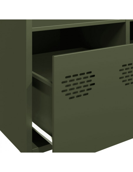 Credenza Verde Oliva 101,5x39x103,5 cm in Acciaio