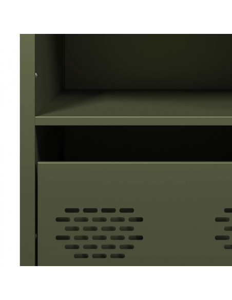 Credenza Verde Oliva 101,5x39x103,5 cm in Acciaio