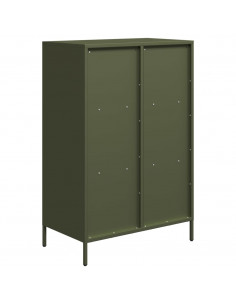 Credenza Verde Oliva 68x39x103,5 cm in Acciaio 2