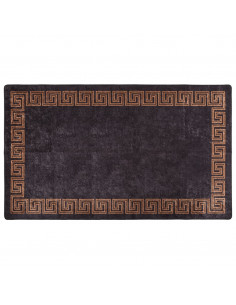 Tappeto Lavabile 190x300 cm Nero e Oro Antiscivolo