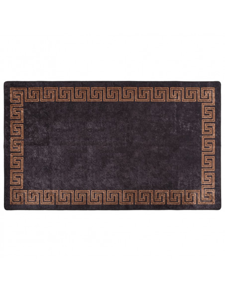 Tappeto Lavabile 190x300 cm Nero e Oro Antiscivolo