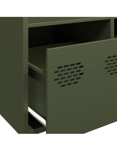 Credenza Verde Oliva 68x39x103,5 cm in Acciaio