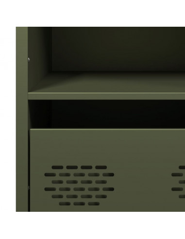 Credenza Verde Oliva 68x39x103,5 cm in Acciaio