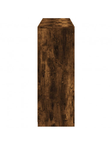 Credenze con Luci LED 3 pz Rovere Fumo in Legno Multistrato