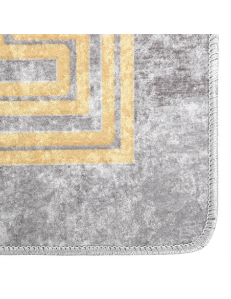 Tappeto Lavabile 80x300 cm Grigio Antiscivolo
