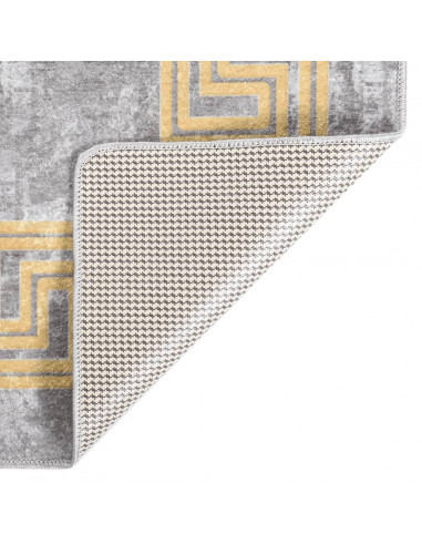 Tappeto Lavabile 120x180 cm Grigio Antiscivolo