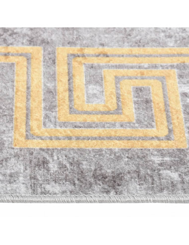 Tappeto Lavabile 160x230 cm Grigio Antiscivolo