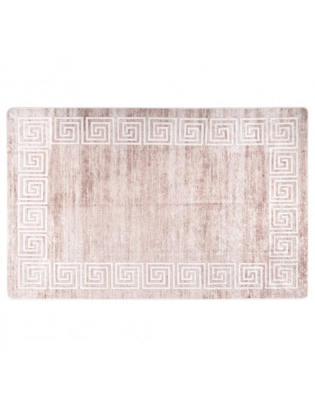 Tappeto Lavabile 80x150 cm Beige Antiscivolo