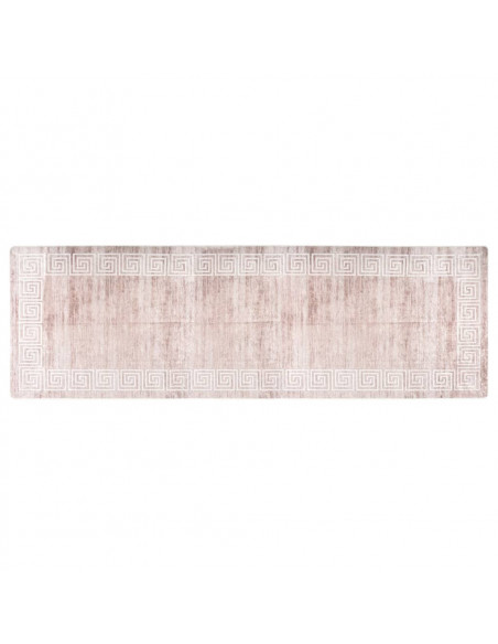 Tappeto Lavabile 80x300 cm Beige Antiscivolo