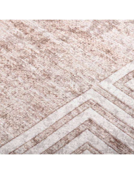 Tappeto Lavabile 80x300 cm Beige Antiscivolo