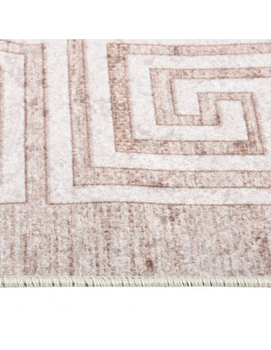Tappeto Lavabile 120x180 cm Beige Antiscivolo