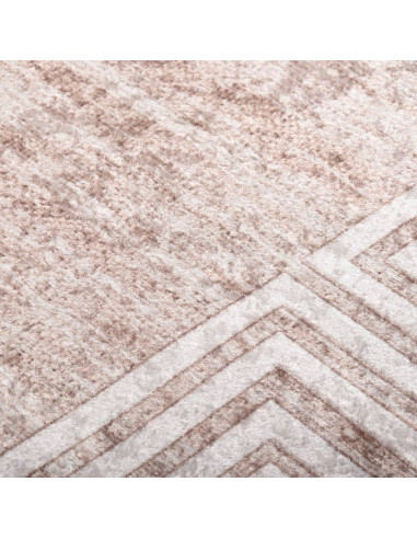 Tappeto Lavabile 120x180 cm Beige Antiscivolo