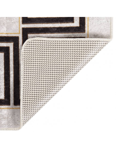 Tappeto Lavabile 190x300 cm Beige Chiaro Antiscivolo