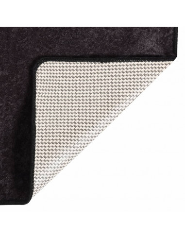 Tappeto Lavabile 80x150 cm Antracite Antiscivolo
