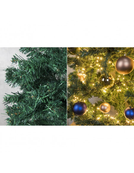 HI Albero di Natale con Supporto in Metallo Verde 180 cm