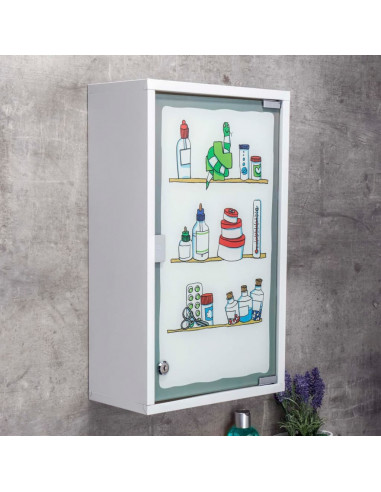 HI Armadietto per Medicinali 30x15x50 cm in Acciaio Inossidabile