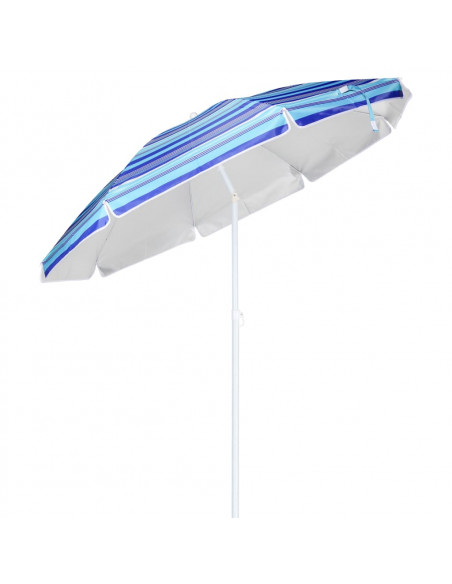 HI Ombrellone da Spiaggia 200 cm Blu a Righe
