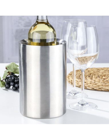 HI Refrigeratore Vino 12x20 cm Acciaio Inox