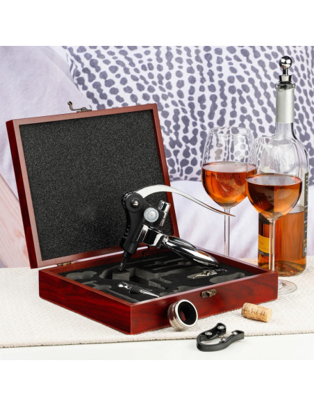 HI Set Accessori Vino 10 pz con Custodia