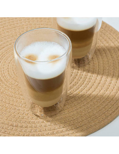 HI Set Bicchieri Latte Macchiato 2 pz 400 ml Trasparente