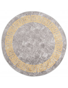 Tappeto Lavabile φ120 cm Grigio Antiscivolo