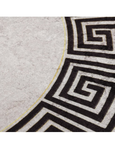 Tappeto Lavabile φ120 cm Beige Chiaro Antiscivolo