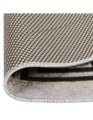 Tappeto Lavabile φ120 cm Beige Chiaro Antiscivolo