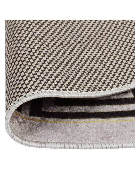Tappeto Lavabile φ120 cm Beige Chiaro Antiscivolo