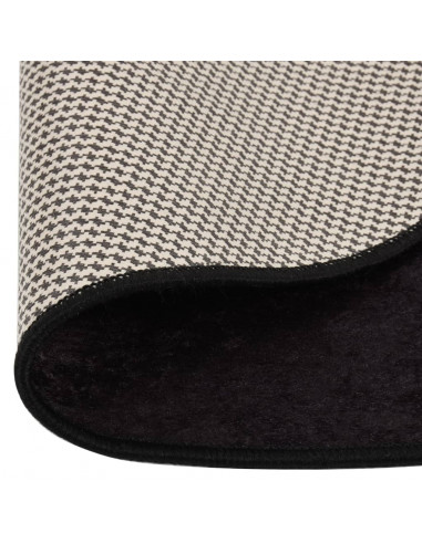 Tappeto Lavabile φ120 cm Antracite Antiscivolo