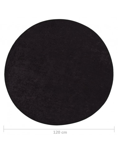 Tappeto Lavabile φ120 cm Antracite Antiscivolo