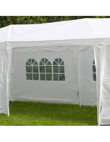 HI Tenda da Festa con Pareti Laterali 3x9 m Bianco