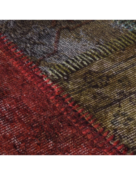 Tappeto Lavabile Patchwork φ120 cm Multicolore Antiscivolo
