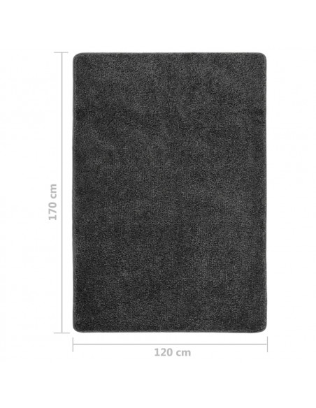 Tappeto Shaggy Grigio Scuro 120x170 cm Antiscivolo