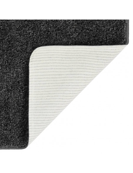 Tappeto Shaggy Grigio Scuro 140x200 cm Antiscivolo